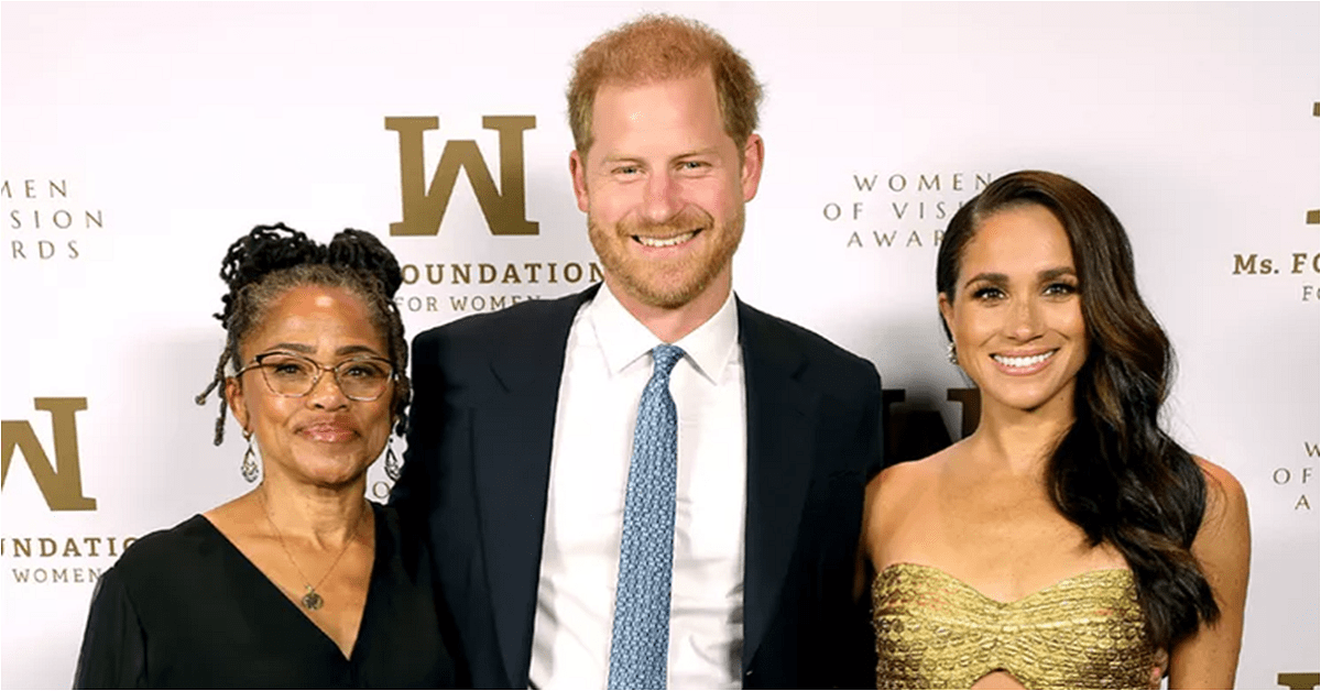 Meghan Markle Steps Out in New York City to Accept Award with Surprise Guests Prince Harry and Mom Doria