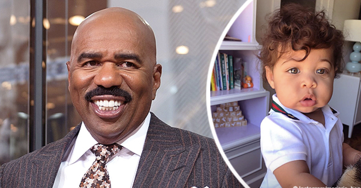 Steve Harvey’s Grandson Ezra Is A Curly-Haired Cutie Who Looks Just Like Him In Pics