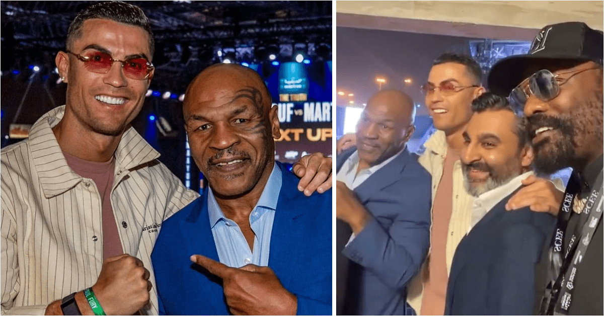 Cristiano Ronaldo and Mike Tyson Spotted Ringside for the Thrilling Jake Paul-Tommy Fury Fight, Joined by Prominent Figures